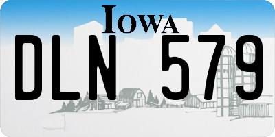 IA license plate DLN579