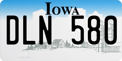 IA license plate DLN580