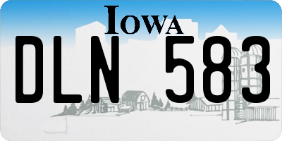 IA license plate DLN583