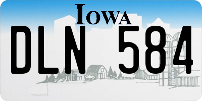 IA license plate DLN584