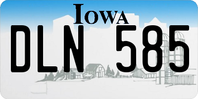 IA license plate DLN585