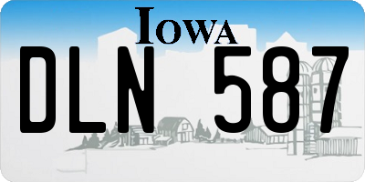 IA license plate DLN587