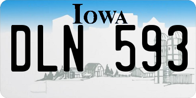 IA license plate DLN593