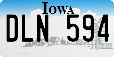 IA license plate DLN594