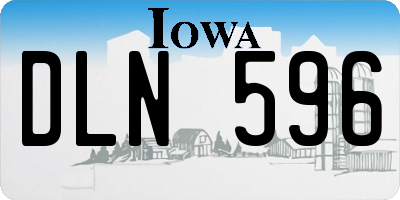 IA license plate DLN596