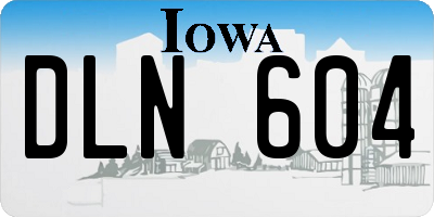 IA license plate DLN604