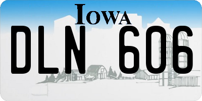 IA license plate DLN606