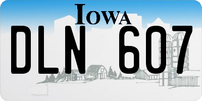 IA license plate DLN607