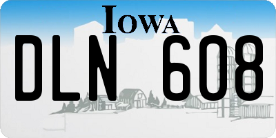 IA license plate DLN608