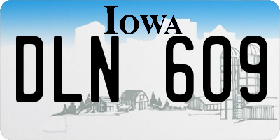 IA license plate DLN609