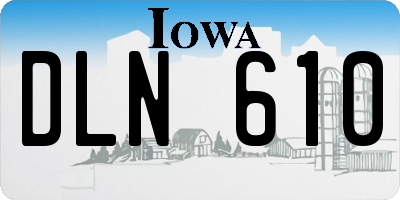 IA license plate DLN610