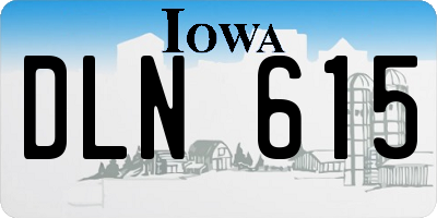 IA license plate DLN615