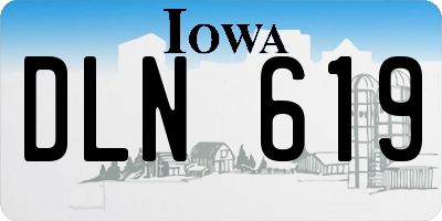IA license plate DLN619