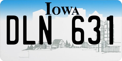 IA license plate DLN631