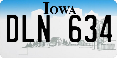 IA license plate DLN634