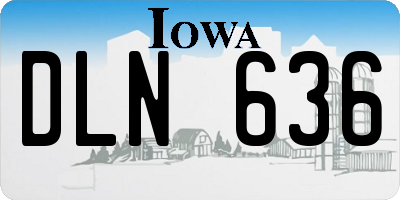 IA license plate DLN636
