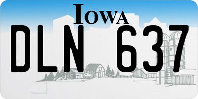 IA license plate DLN637