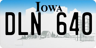 IA license plate DLN640