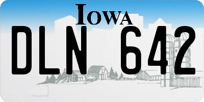 IA license plate DLN642