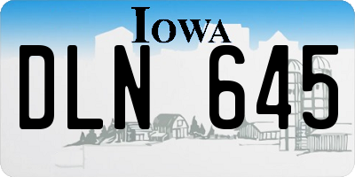 IA license plate DLN645