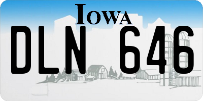 IA license plate DLN646
