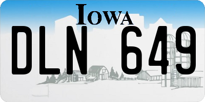 IA license plate DLN649