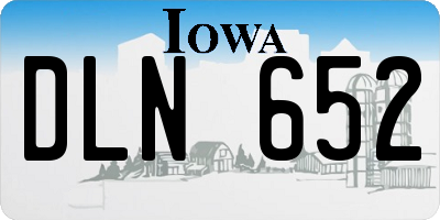 IA license plate DLN652