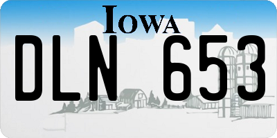 IA license plate DLN653