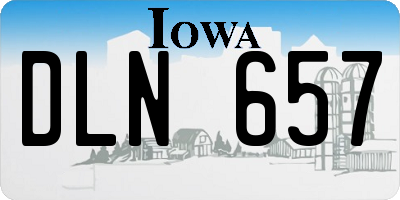 IA license plate DLN657