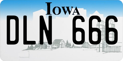 IA license plate DLN666