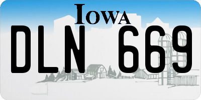 IA license plate DLN669
