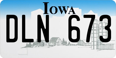 IA license plate DLN673