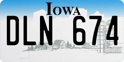 IA license plate DLN674
