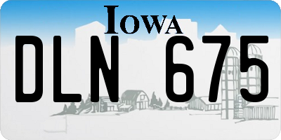 IA license plate DLN675