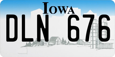 IA license plate DLN676