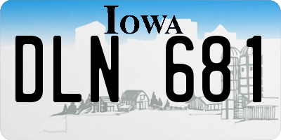 IA license plate DLN681