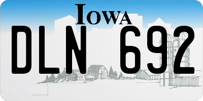 IA license plate DLN692
