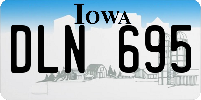 IA license plate DLN695