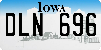 IA license plate DLN696