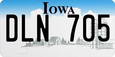 IA license plate DLN705
