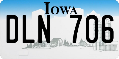 IA license plate DLN706