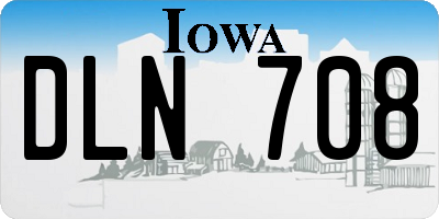 IA license plate DLN708