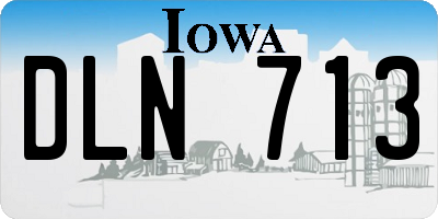 IA license plate DLN713