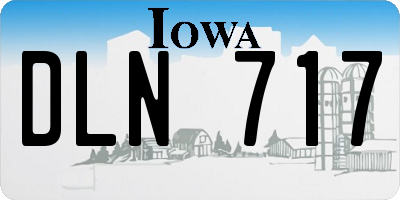 IA license plate DLN717