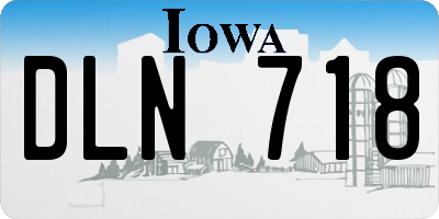 IA license plate DLN718
