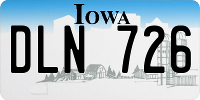 IA license plate DLN726