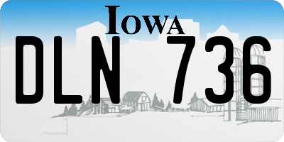IA license plate DLN736
