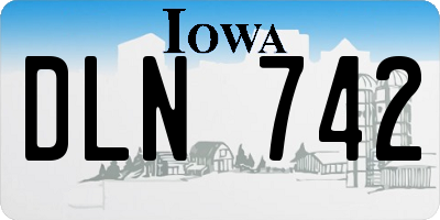 IA license plate DLN742