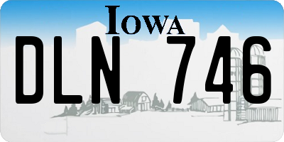 IA license plate DLN746