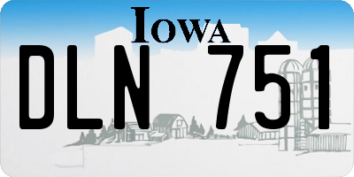 IA license plate DLN751